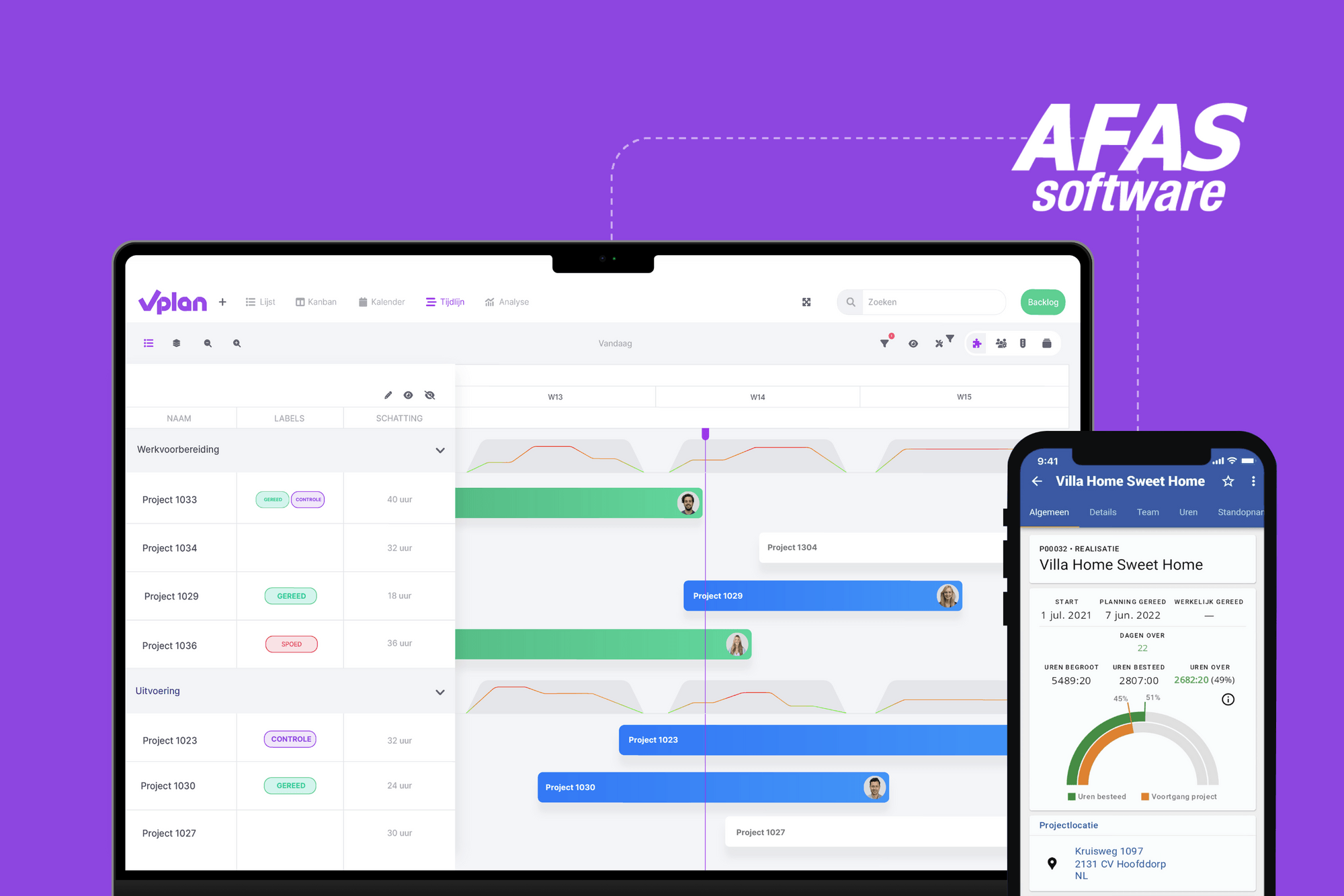 Werkbonnen plannen en uitvoeren met AFAS Pocket en vPlan