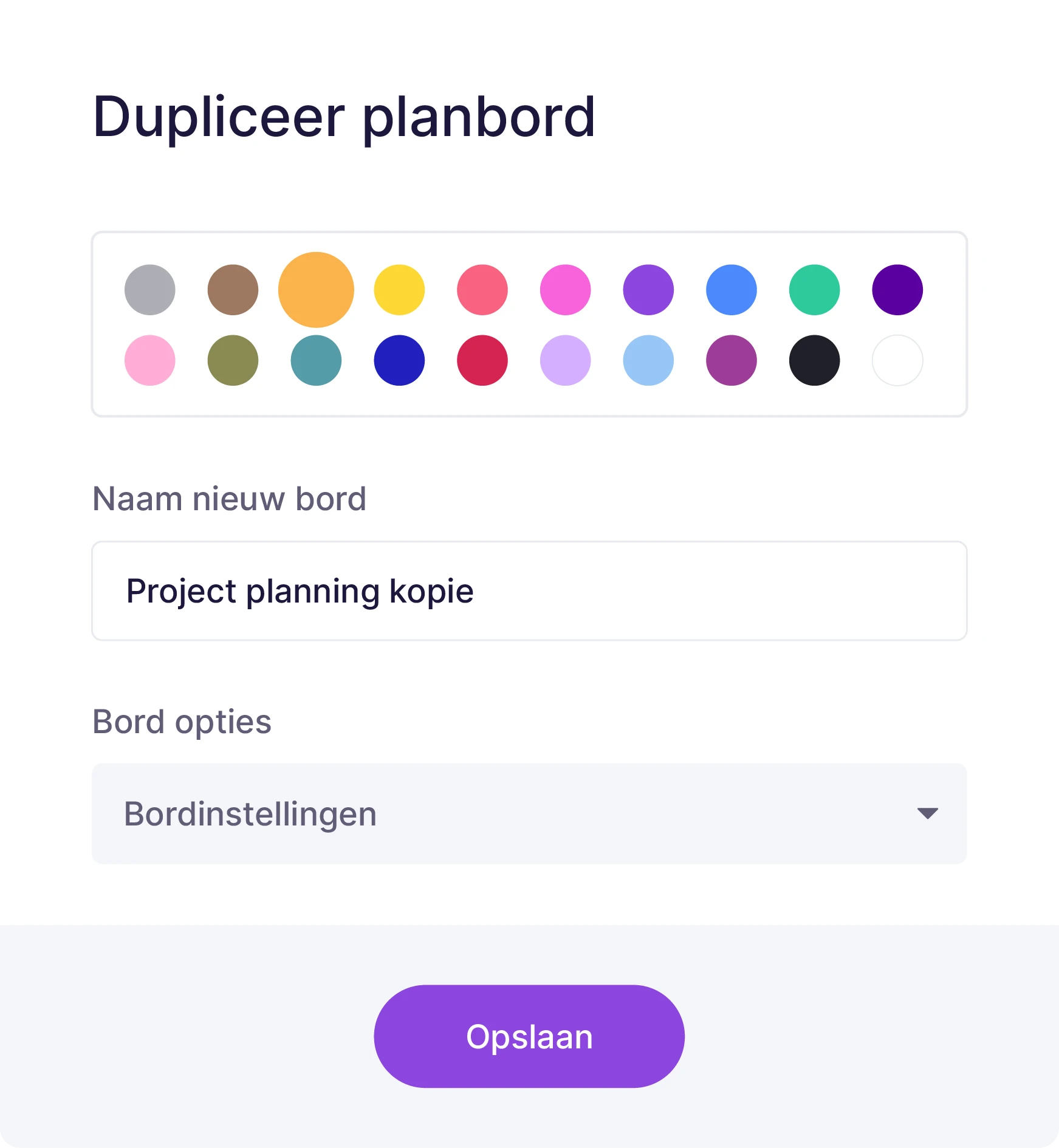 Configuratie in vPlan om een planbord eenvoudig te dupliceren, zodat je niet alles opnieuw hoeft in te richten.