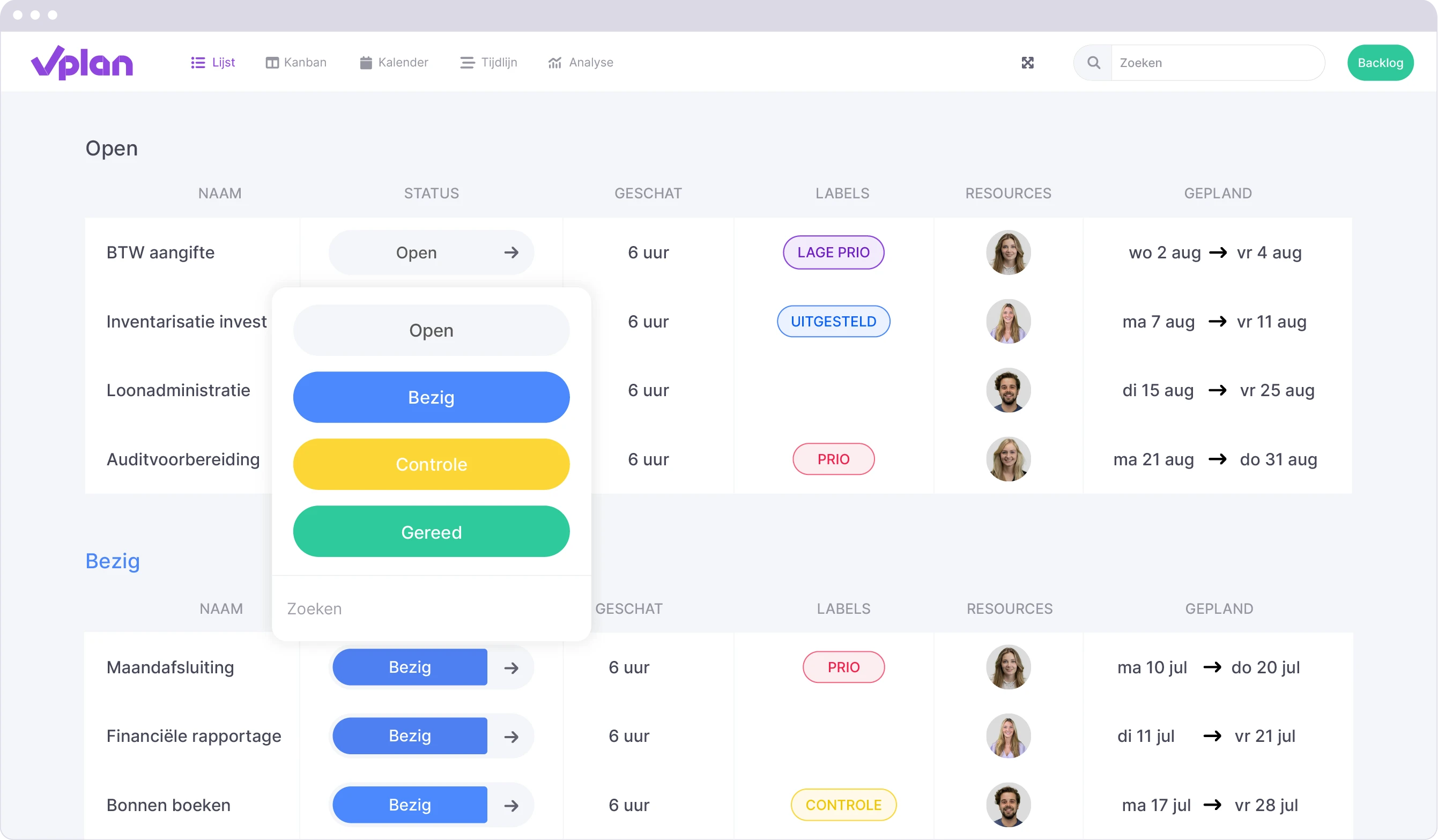 vPlan formula screen with AI suggestions for deadline emojis, including system fields like client and project number.