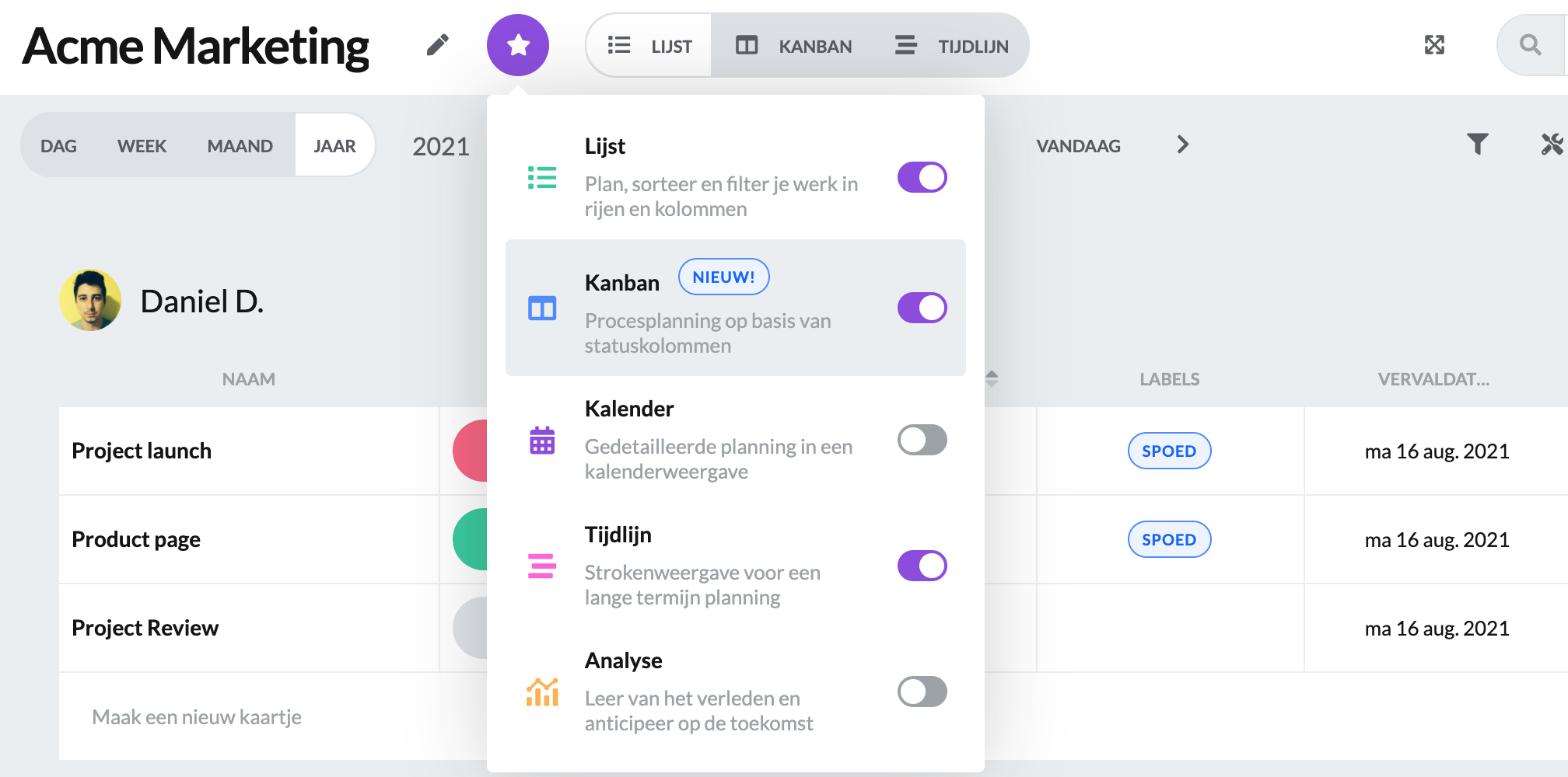 Kanban Weergave5